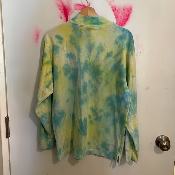 Tna aritzia size small cotton mockneck Upcycled hand dyed tie dye spray painted - Picture 6 of 8